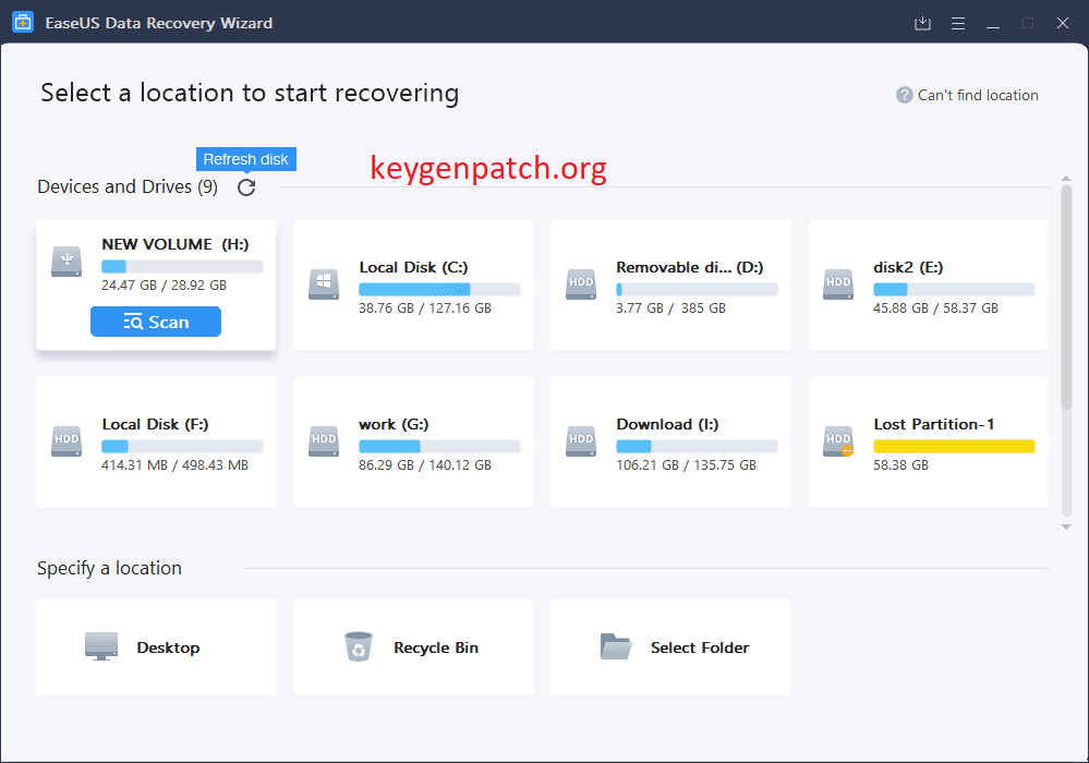 Download EaseUS Data Recovery 15.6 Crack & Serial Key Free